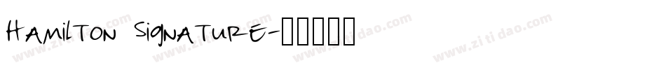 Hamilton Signature字体转换